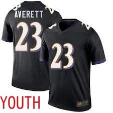 Youth Baltimore Ravens 23 Anthony Averett Black Nike Limited Player NFL Jersey